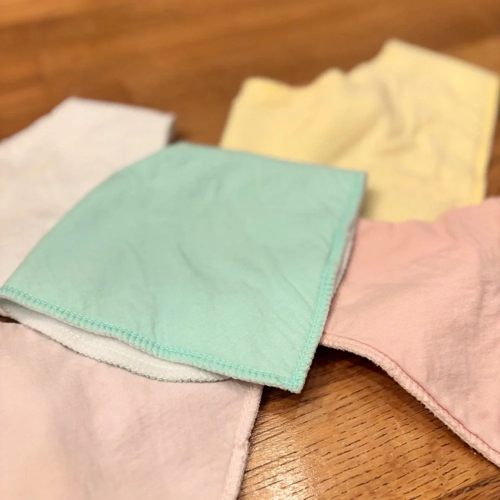 Maiwa Baby Cotton Bibs‎ 5 Pack Pastel Colors